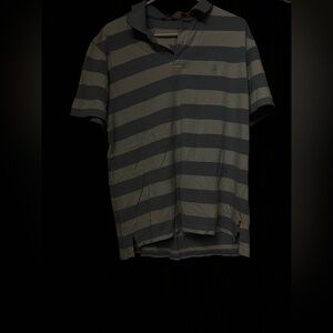 Izod Blue and White Striped Polo Shirt